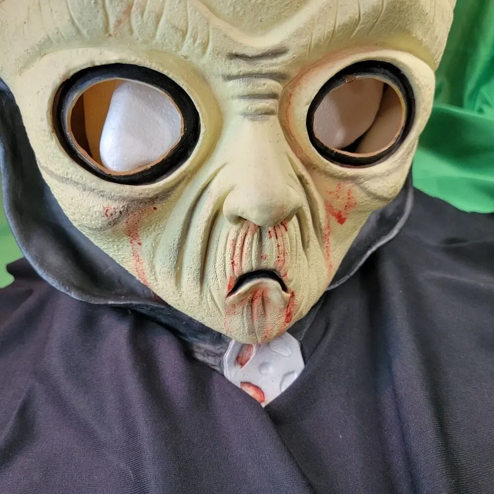 Space Alien Martian Adult Full Head Latex Halloween Mask by Easter Unlimited EUC
